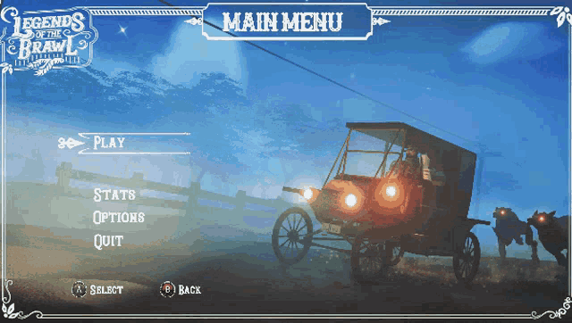 a video game called legends of the brawl has a main menu