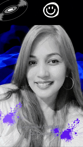 a black and white photo of a woman with the name guardiasibil on the bottom right