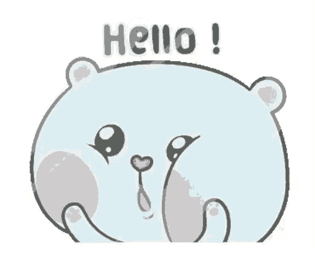 a cartoon of a polar bear peeking out of a window .