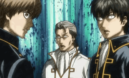 a group of anime characters standing next to each other