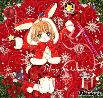 a christmas card with a girl dressed in a bunny costume