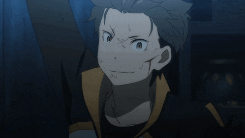 a cartoon character with a very angry look on his face is pointing up with his finger