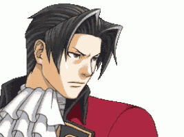 a pixel art of a man wearing a red jacket and a white lapel .