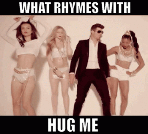 Blurred Lines What Rhymes With Hug Me GIF - Blurred Lines What Rhymes With Hug Me Robin Thicke GIFs