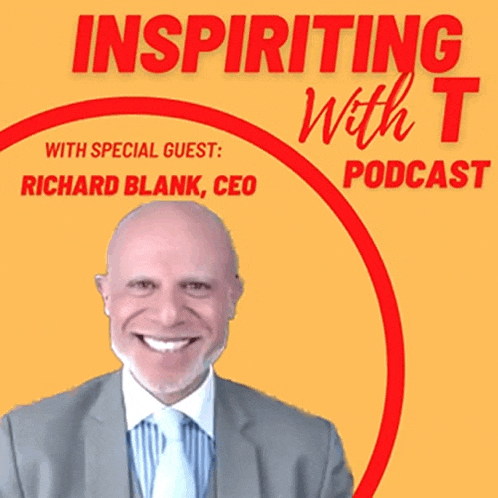 a man in a suit and tie is on the cover of a podcast