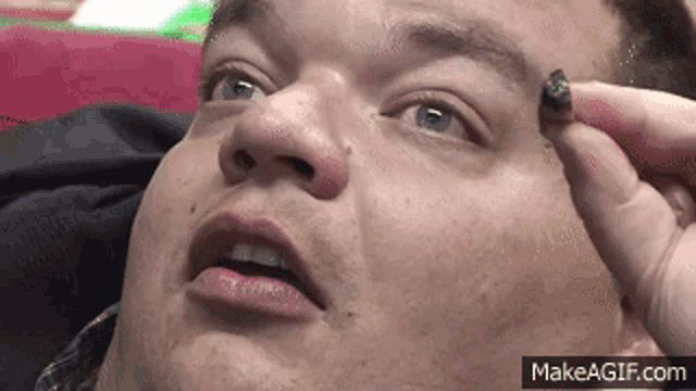 a close up of a man 's face with a makeagif.com watermark on the bottom