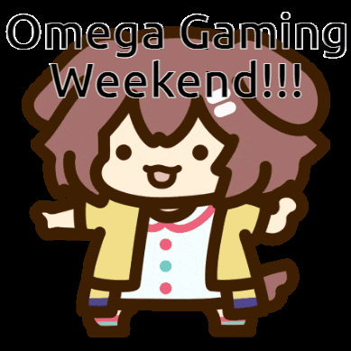 a picture of a girl with the words omega gaming weekend written above her