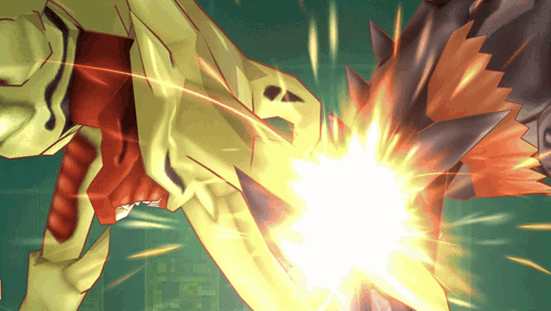 a cartoon character is being punched in the face by another character