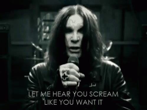 Rockstar Ozzy Osbourne GIF - Rockstar Ozzy Osbourne Let Me Hear You Scream GIFs
