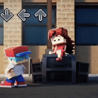 a pixel art drawing of a boy and a girl