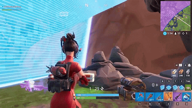 a person is playing a video game with a score of 29 points
