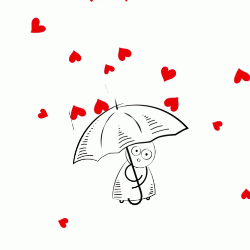 Umbrella Hearts GIF - Umbrella Hearts Love GIFs