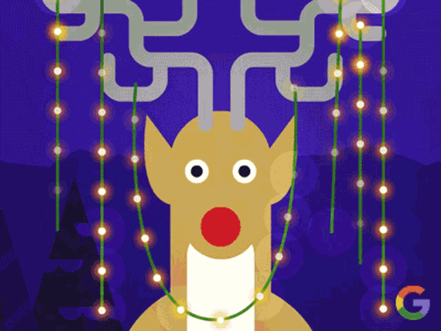 Reindeer Deer In Lights GIF - Reindeer Deer In Lights Decorations GIFs