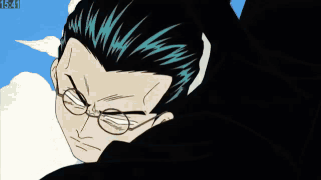 a cartoon of monkey d luffy hanging upside down with the time of 15:41