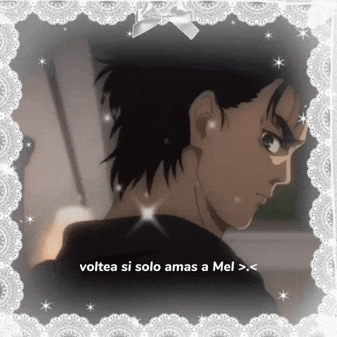 a picture of a man with the words " voltea si solo amas a mel " below him