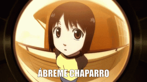 a picture of a girl with the words abreme chaparro written on it