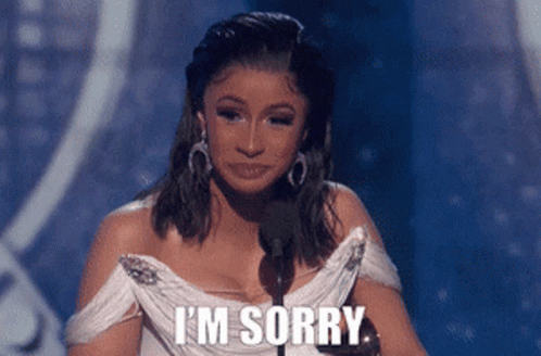 Cardi B Im Sorry GIF - Cardi B Im Sorry Sorry GIFs