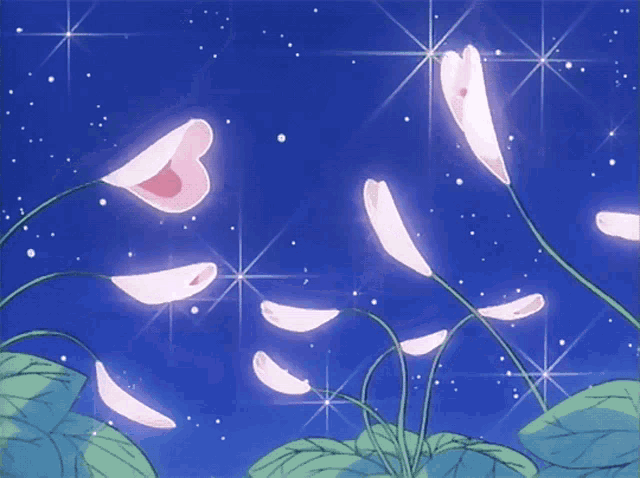 a bunch of pink flowers with heart shaped petals