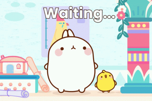 Waiting Molang GIF - Waiting Molang Piu Piu GIFs