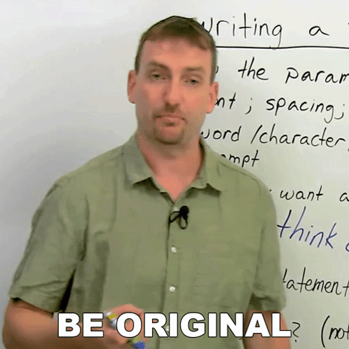 Be Original Adam GIF - Be Original Adam Engvid GIFs