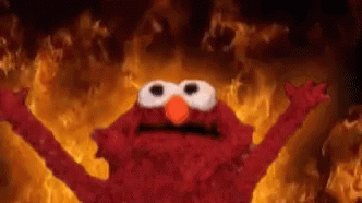 Elmo Hands Up GIF - Elmo Hands Up On Fire GIFs