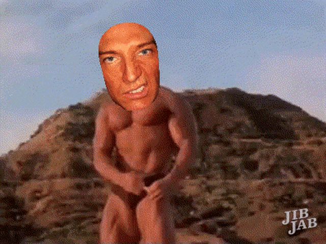 a picture of a naked man with jib jab written on the bottom right