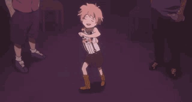a little girl with pink hair and a shirt that says ncw on it