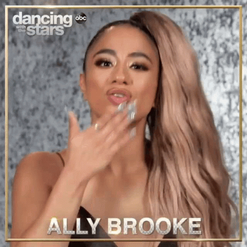 Dwts Ally Brooke GIF - Dwts Ally Brooke Blow Kiss GIFs