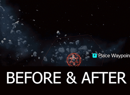 a picture of asteroids with the words before and after underneath