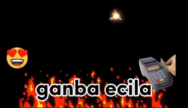 a picture of a woman with the words ganba ecila on the bottom
