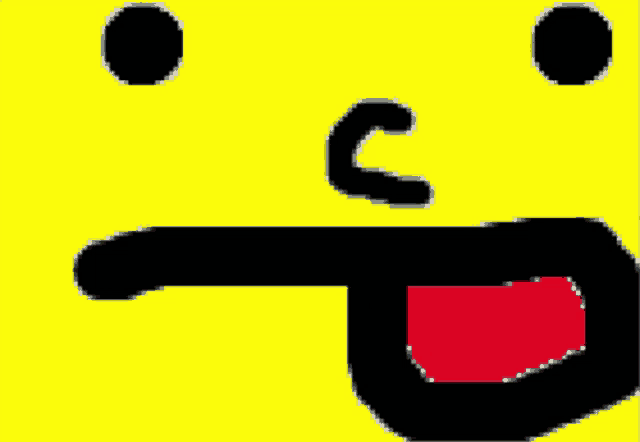 a yellow background with black circles and a red heart