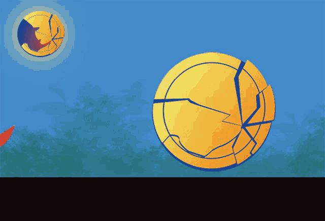 an illustration of a broken basketball with the word firefox on it