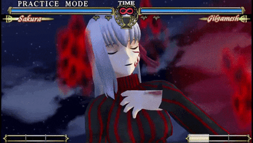 a screenshot of a video game shows a character called sakura