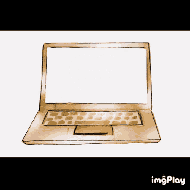 a drawing of a laptop with a red heart on the screen that says thank you for your support