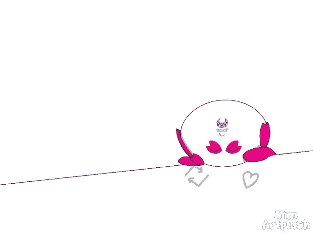 a drawing of a cartoon character with the tokyo paralympic games logo on it