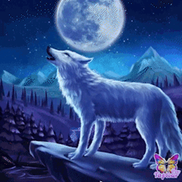 Wolf Full GIF - Wolf Full Moon GIFs