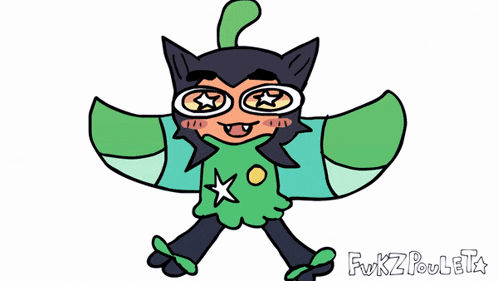 a drawing of a cartoon character with the name fukz poulet