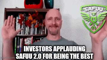 a bald man is applauding investors for being the best