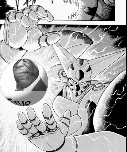 a black and white drawing of a robot holding a ball that says ' akira ' on it