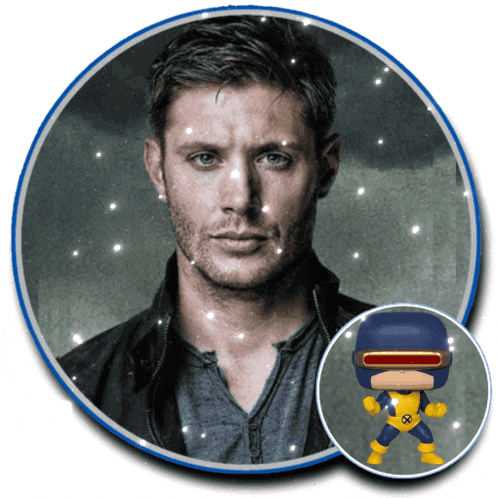 a picture of a man with a funko pop of a superhero
