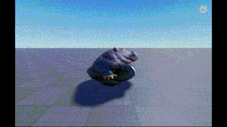 a computer generated image of a hippopotamus dancing on a tiled floor .