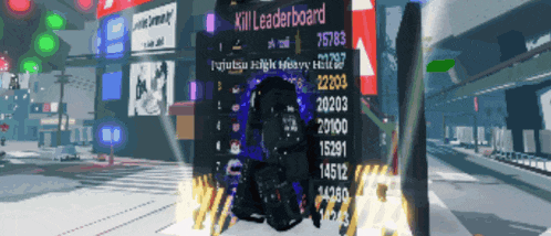 a kill leaderboard is displayed in a video game scene