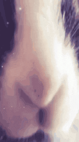 a close up of a person 's nose with a black spot on it