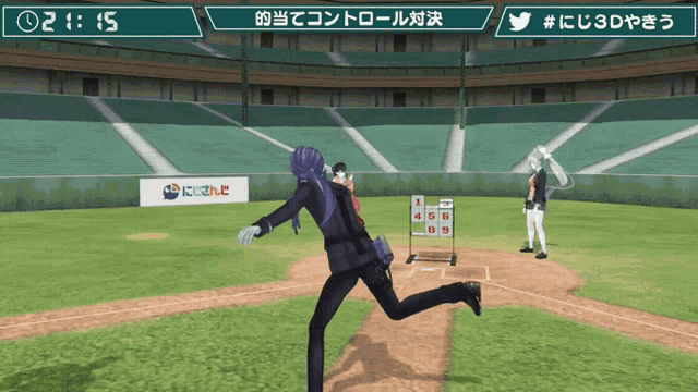 a baseball game is being played with a time of 02:15