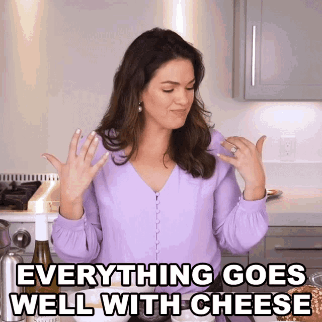 Everything Goes Well With Cheese Sharzad Kiadeh GIF - Everything Goes Well With Cheese Sharzad Kiadeh Cheese Is Good With Everything GIFs