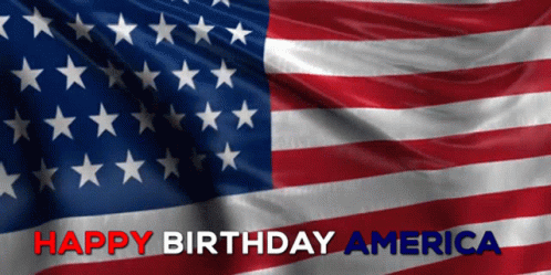 Happy Birthday America Wave GIF - Happy Birthday America Wave Waving Flag GIFs