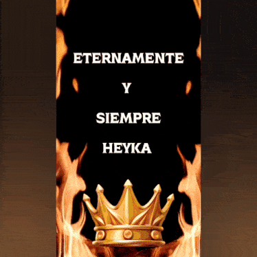 a crown with the words eternamente y siempre heyka on it