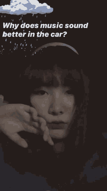 why does music sound better in the car is written on a black background