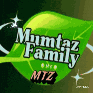 a green leaf with mumtaz family mtz written on it