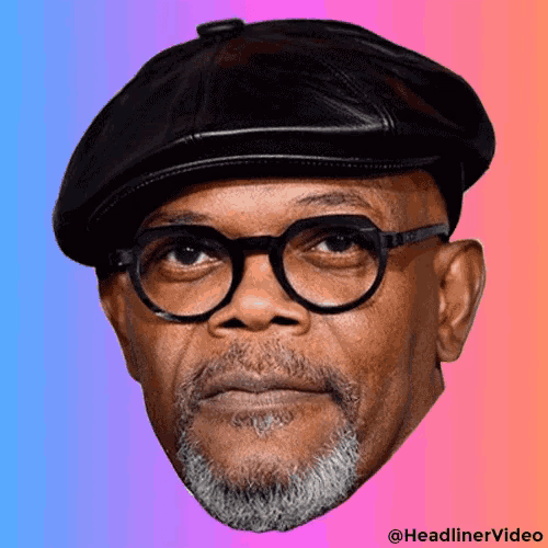 a close up of a man wearing glasses and a hat with the words headliner video below him